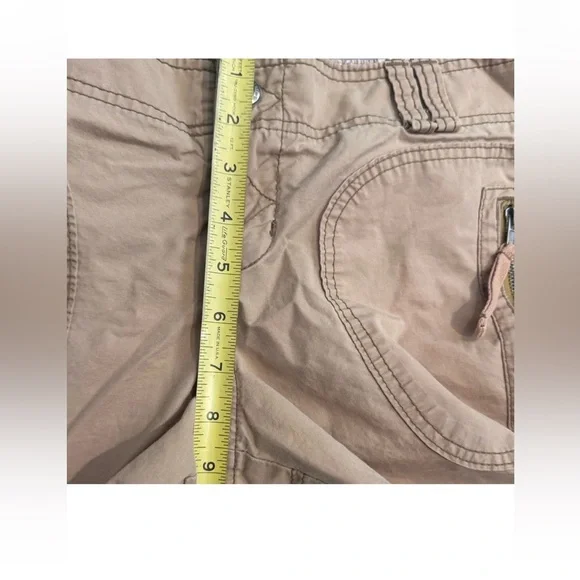 Vtg Abercrombie & Fitch Cargo Military Distressed Y2K Tan Pants Woman’s 4 - Picture 11 of 13